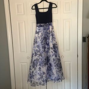 Eliza J Square neck dress, Size 4P, floor length